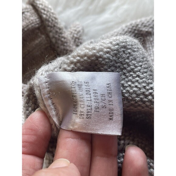 Main Strip Women’s Size Small Beige Gray Tie Dye Sweater Arm Cutouts Oversized - Picture 5 of 6